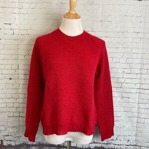 The Peruvian Connection Vintage Crewneck Sweater M Red Knit 100% Alpaca Winter